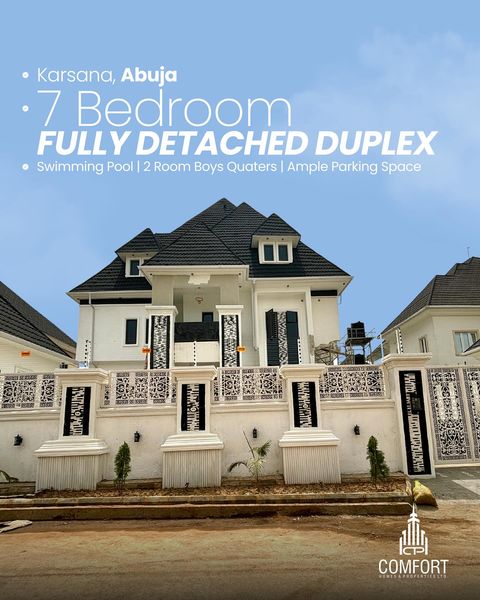 The Ideal 7 Bedroom House For Sale in Karsana, Abuja. 