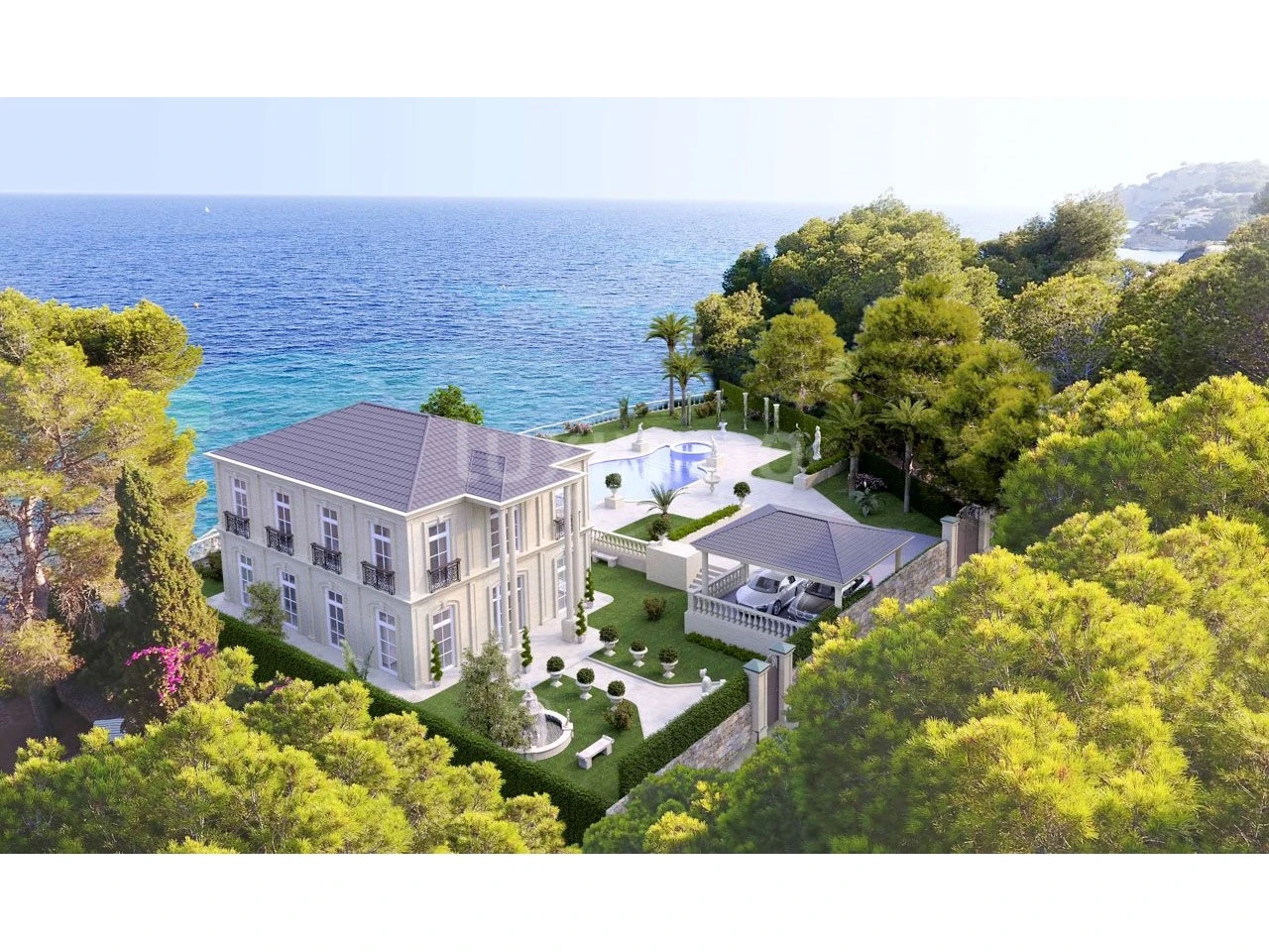 Luxury villa on 1st line of beach for sale in Moraira