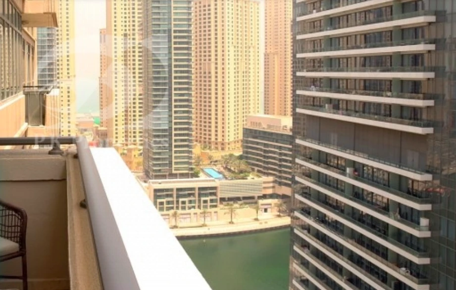 Gemeubileerd 1 slaapkamer appartement Al Majara Tower Dubai Marina View 