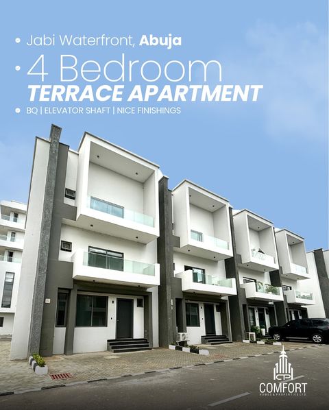 Luxurious 4 Bedroom Apartment For Rent or Sale in Jabi, Abuja