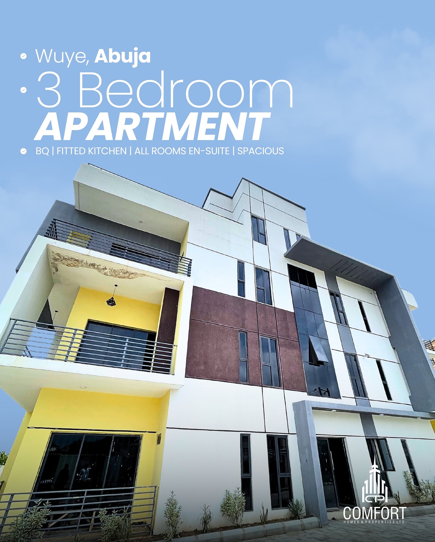 Stunning 3 Bedroom Apartment in Wuye, Abuja